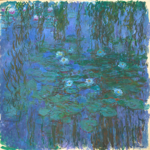 Claude Monet - Nymphéas bleus}